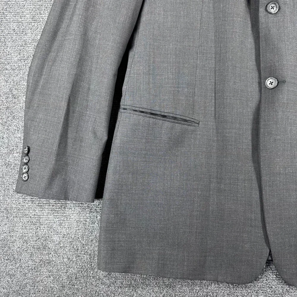 Emporio Armani‎ Blazer Mens 44R Grey Virgin Wool Cashmere Suit Jacket Italy